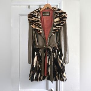 Vintage 60s Genuine Leather Genuine Patchwork Mink Coat